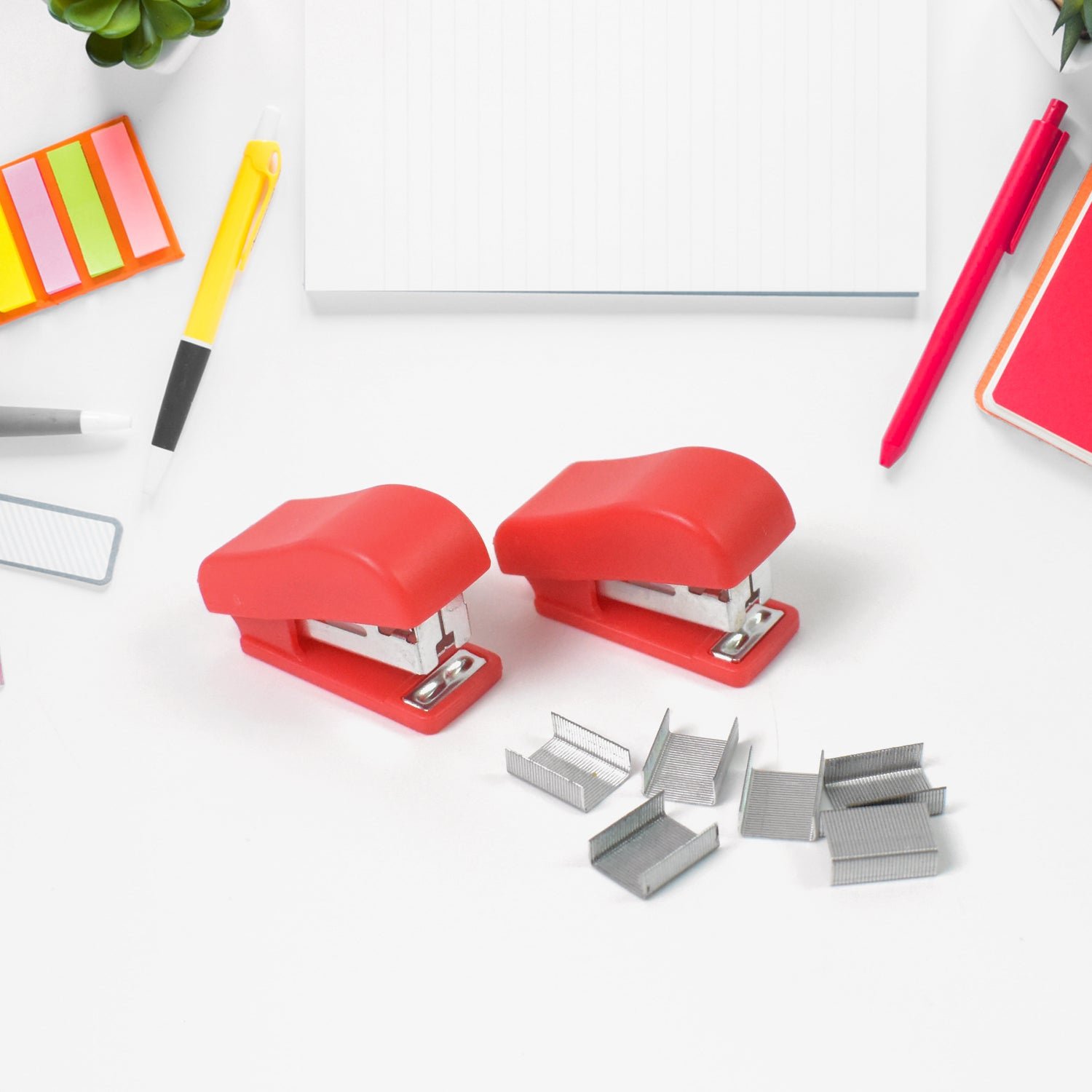 Mini Stapler Set - Portable & Multicolour (2 Pc) | FiloDesk - Image 2