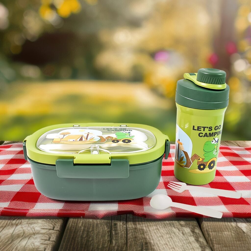 Leak-Proof Lunch Box Set - 3 Compartment with Bottle | Lunchie Bunchie