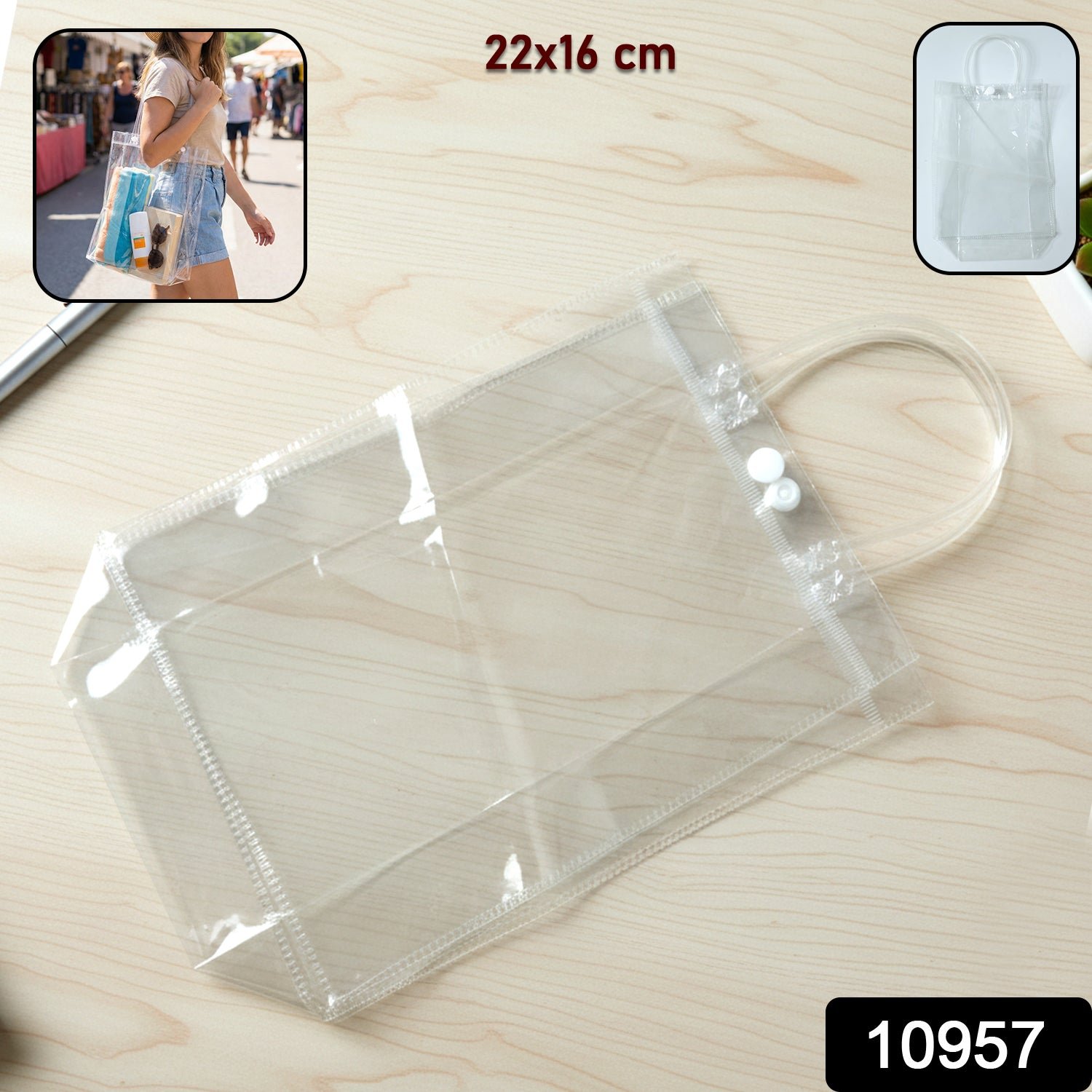 Transparent PVC Carry Bag – Lightweight & Durable Organizer - Image 2