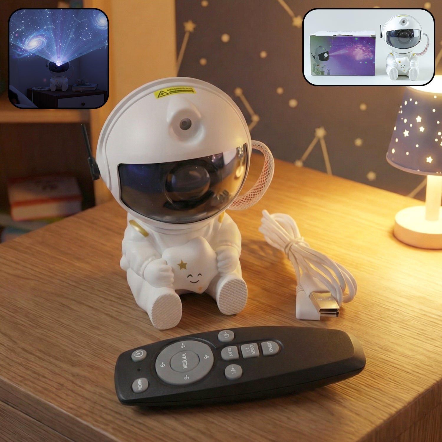 Astronaut Galaxy Star Projector – Remote-Controlled Night Light - Image 2