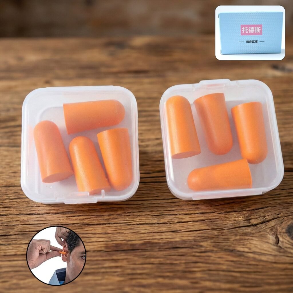 Noise Reduction Ear Plugs – Soft Foam, Comfortable Fit (4 Pair)