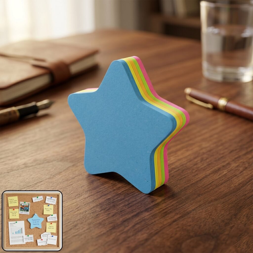 Mix-Shaped Sticky Notes – Reusable & Vibrant Reminders