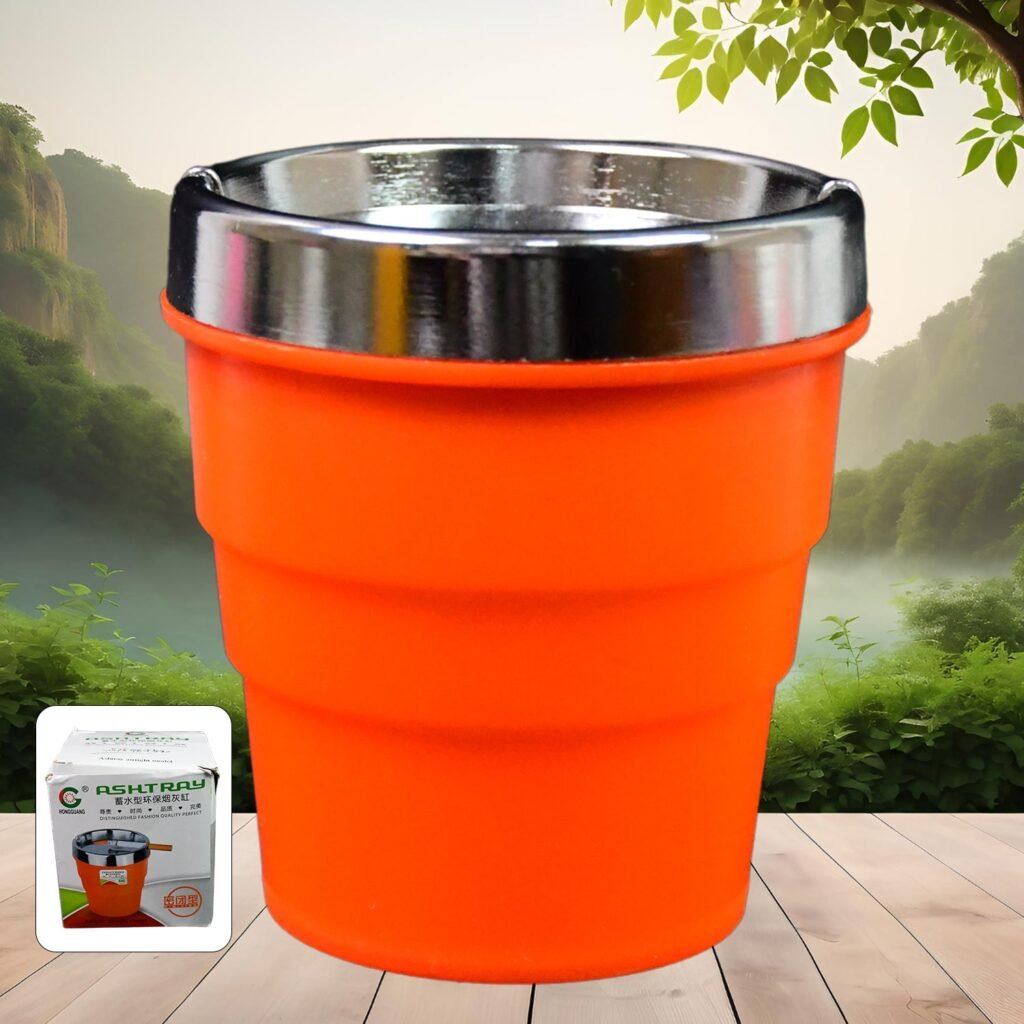 Car Ashtray - Portable Smokeless Cup Holder with Lid | Velvet Wheels