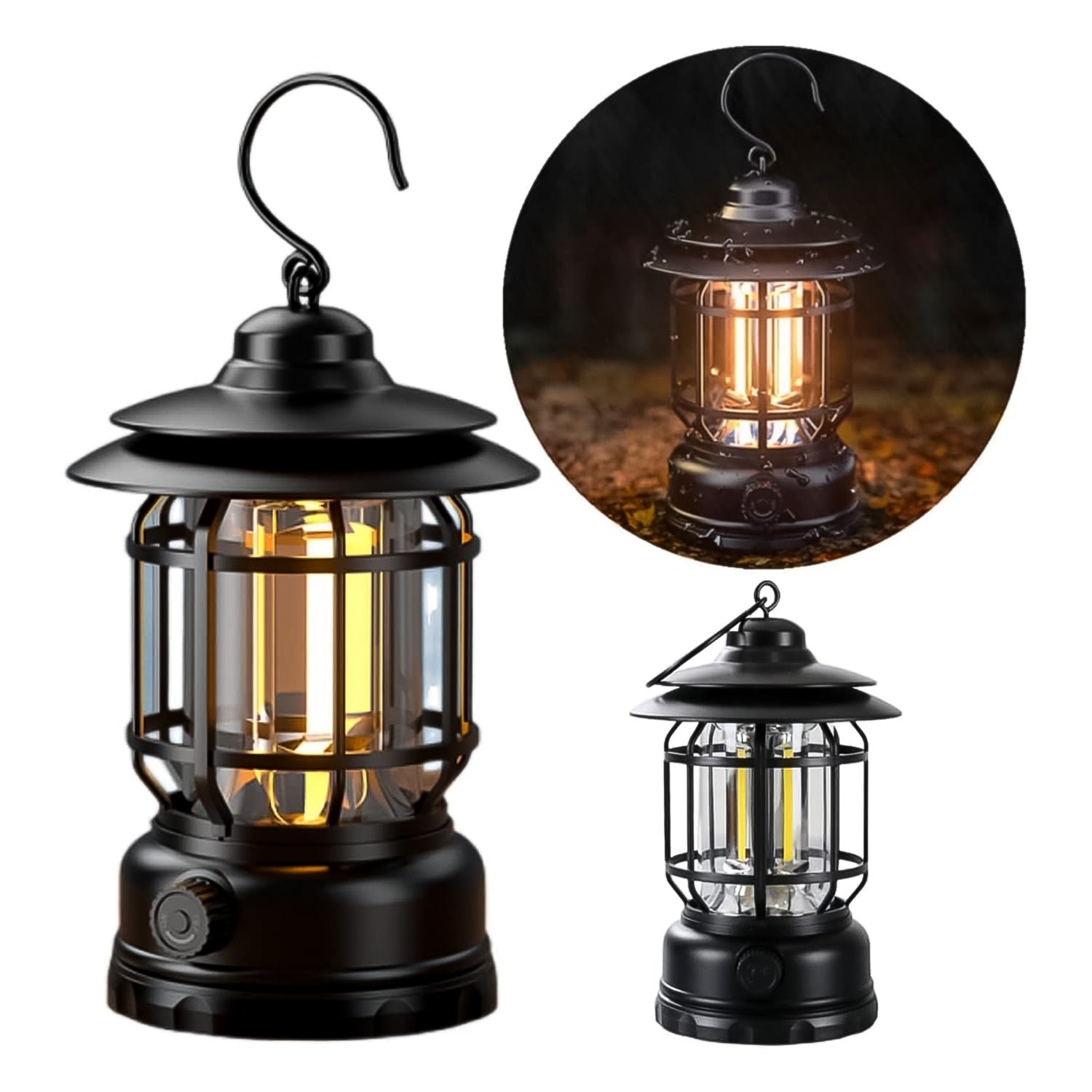 Rechargeable LED Camping Lantern - Retro Dimmable Light | Garden Vera