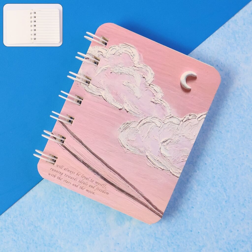 Mini Spiral Bound Pocket Notebook – Compact Artistic Writing Diary