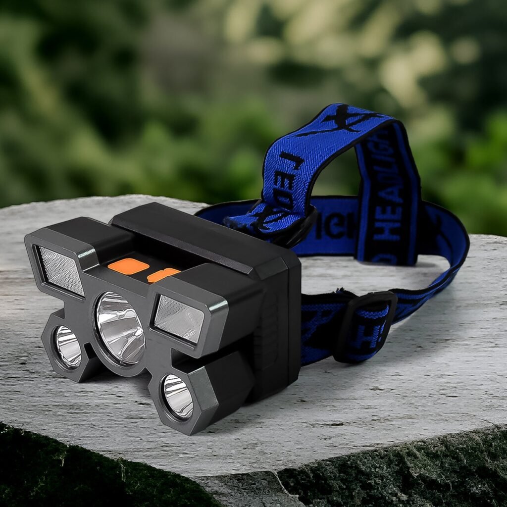 USB Rechargeable Headlamp - 5 LED Outdoor Light | Indo Glow