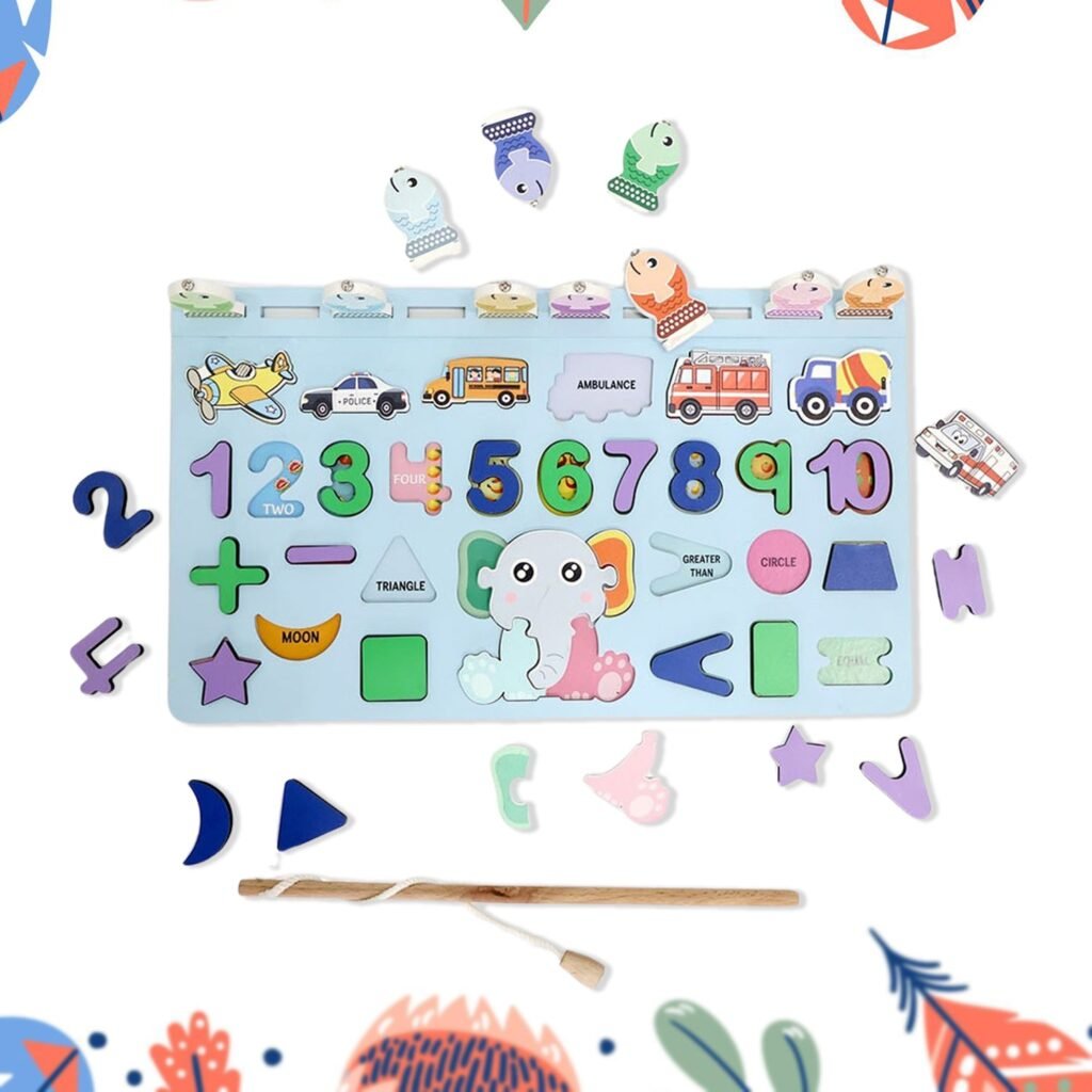 Wooden Number Puzzle - Magnetic Learning Board | Aditi