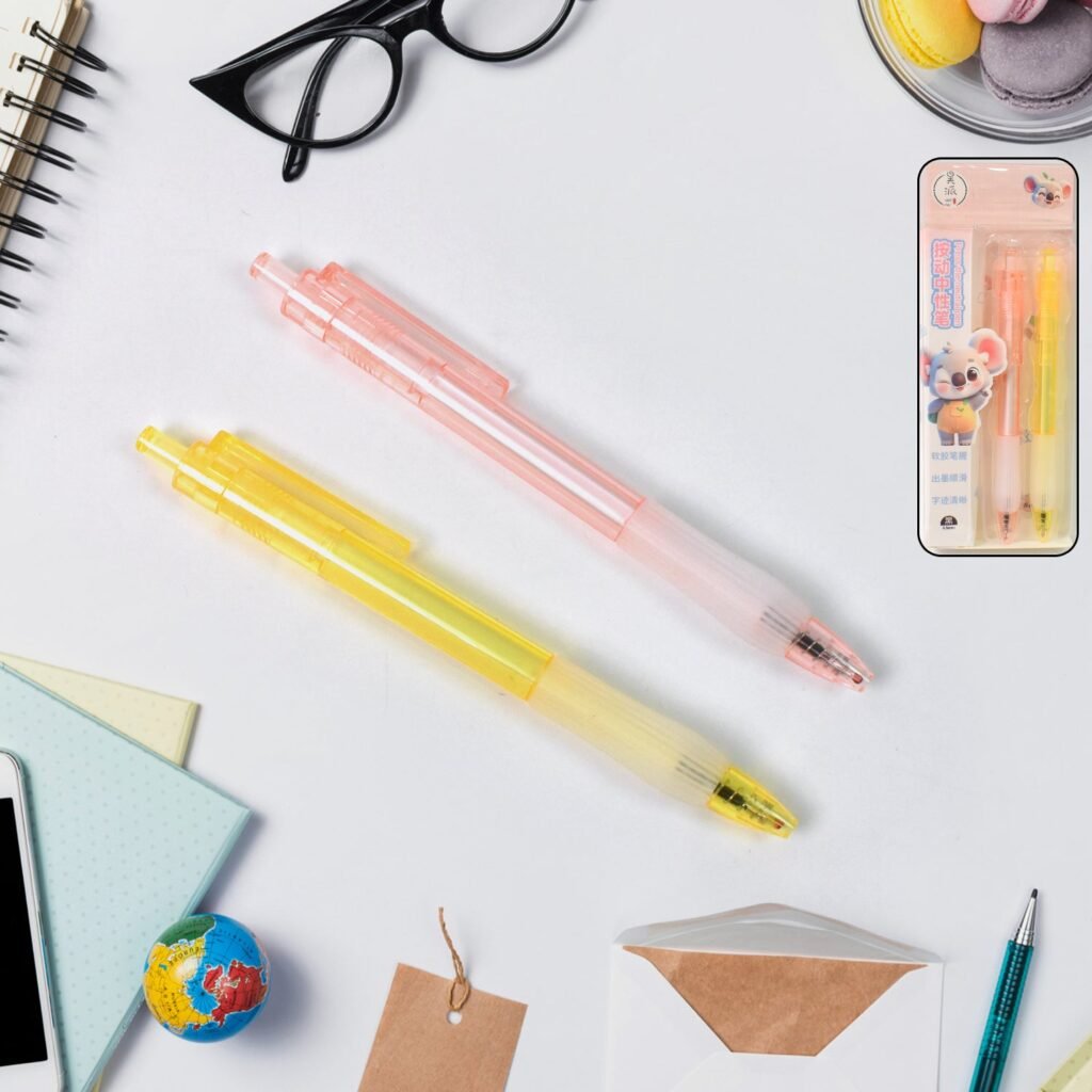 Smooth Writing Ball Pen - Black Ink, Fine Tip (2 Pc) | CustoPen