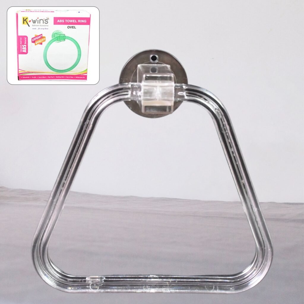 ABS Towel Ring Holder - Unbreakable Square Wall Mount | BathNova