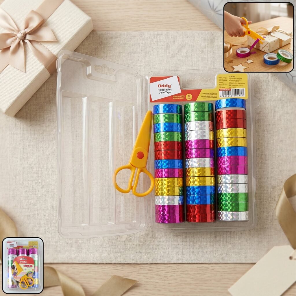 Holographic Decorative Tape Set – Vibrant 39-Roll Creative Kit