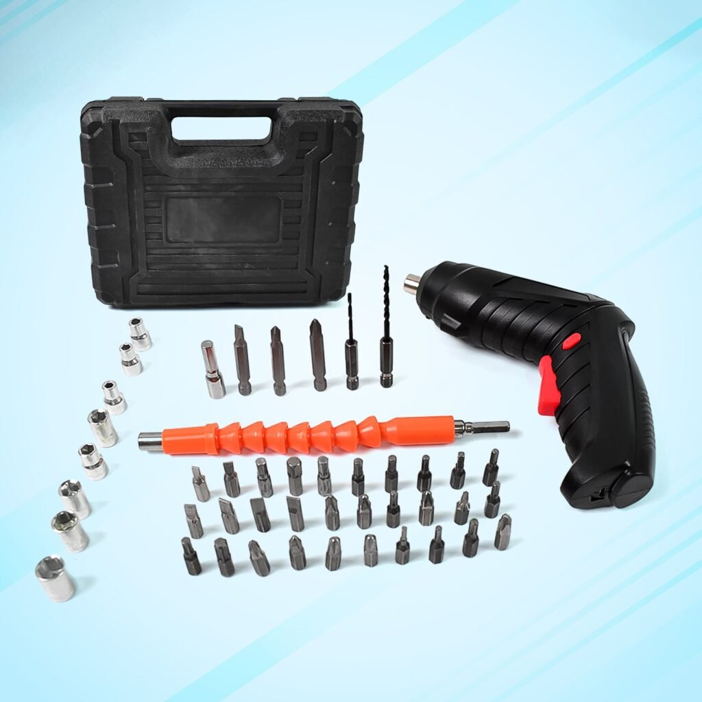 Cordless Electric Screwdriver - 48-Pc Bit Set & LED | BoltForce