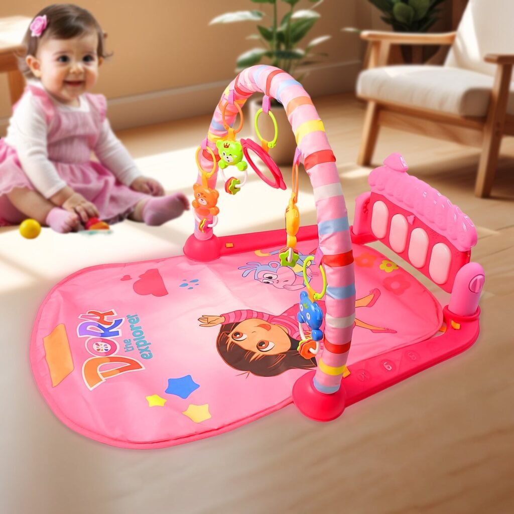 Baby Play Gym Mat - Musical Kick & Play Piano with Fitness Rack | Aditi