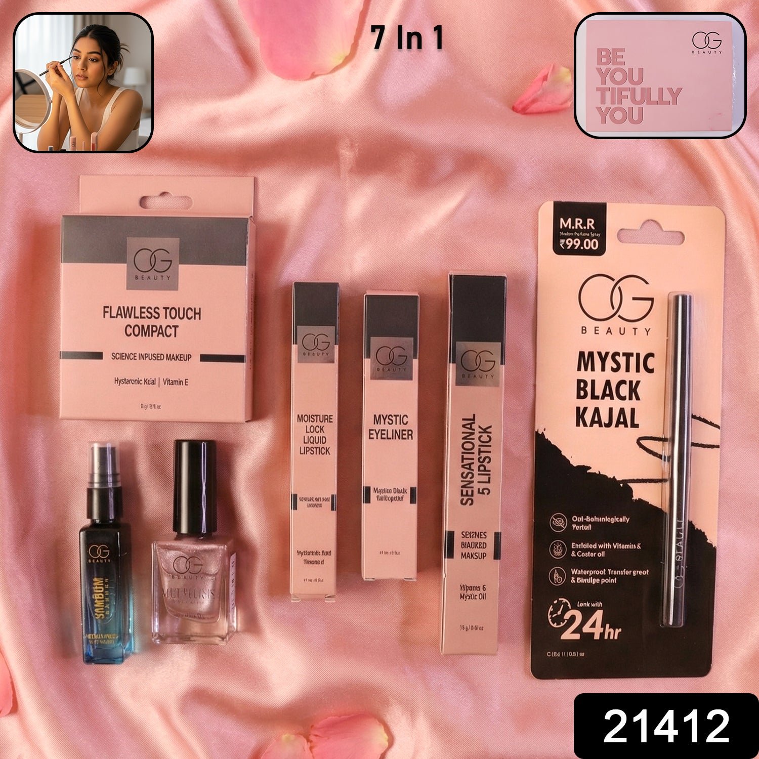 7 In 1 Complete Makeup Combo Kit – All-In-One Beauty Essentials - Image 2