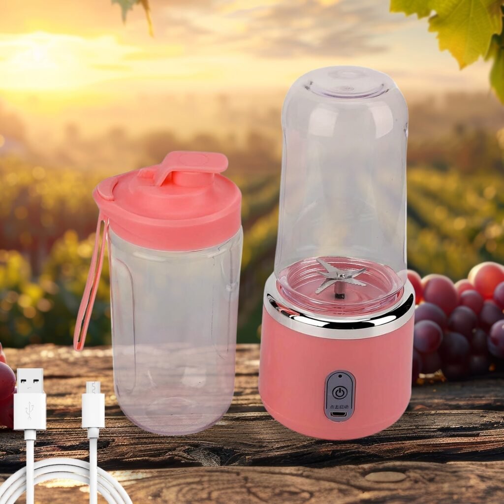 Portable Juicer Blender - 520ml USB Rechargeable, 2-Pc Set | Grippy