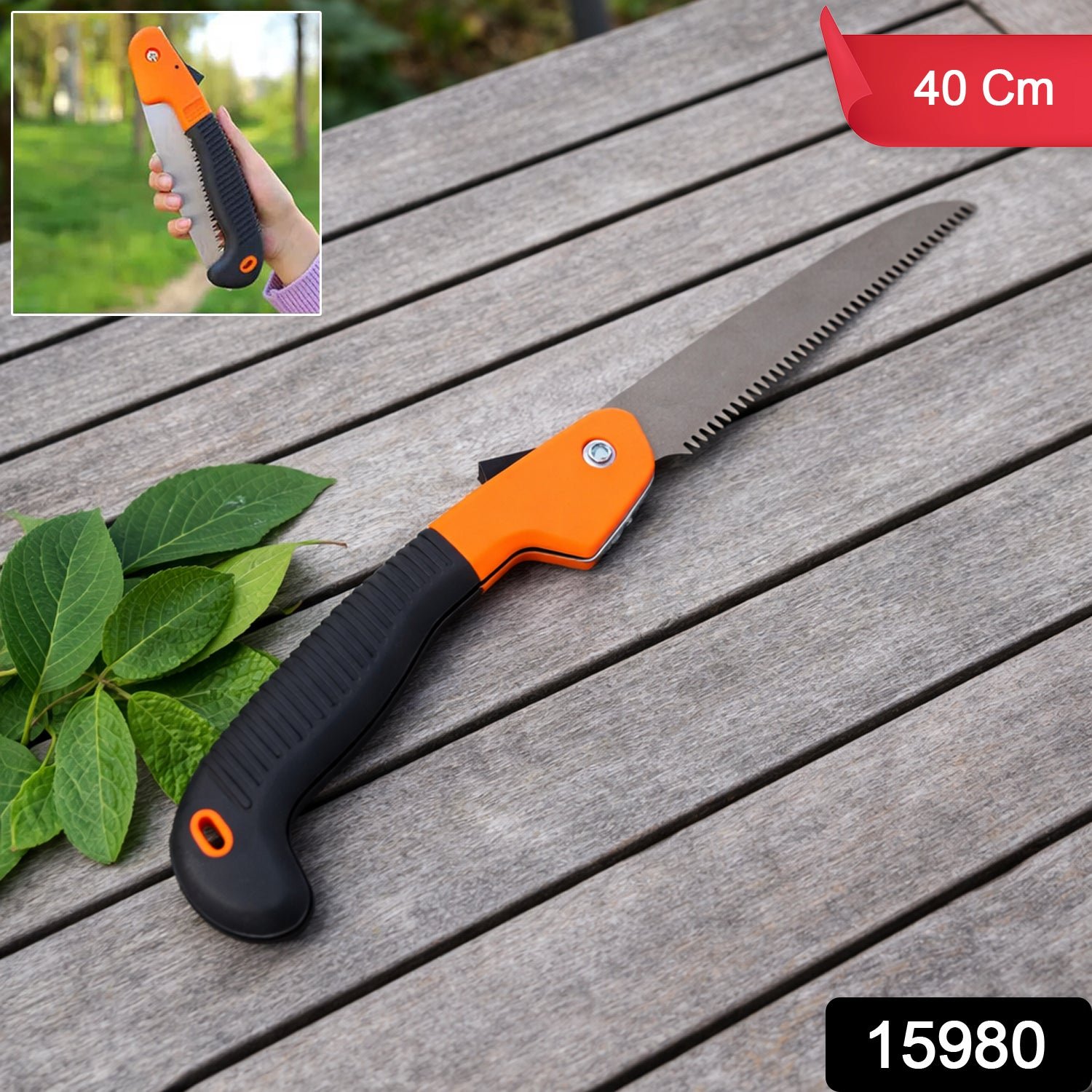 Folding Garden Hand Saw – Heavy Duty with Ergonomic Grip 40 cm - Image 2