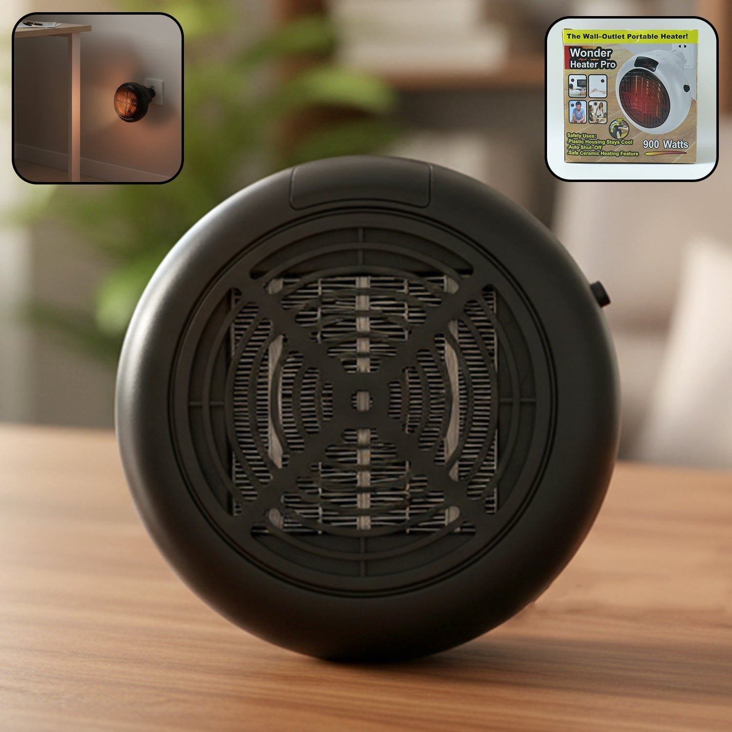 Electric Room Heater 900W – Compact Portable Wall Plug-In - Image 3