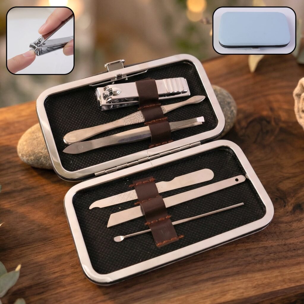 Premium Nail Care Grooming Kit – 6 in 1 Manicure Pedicure Set