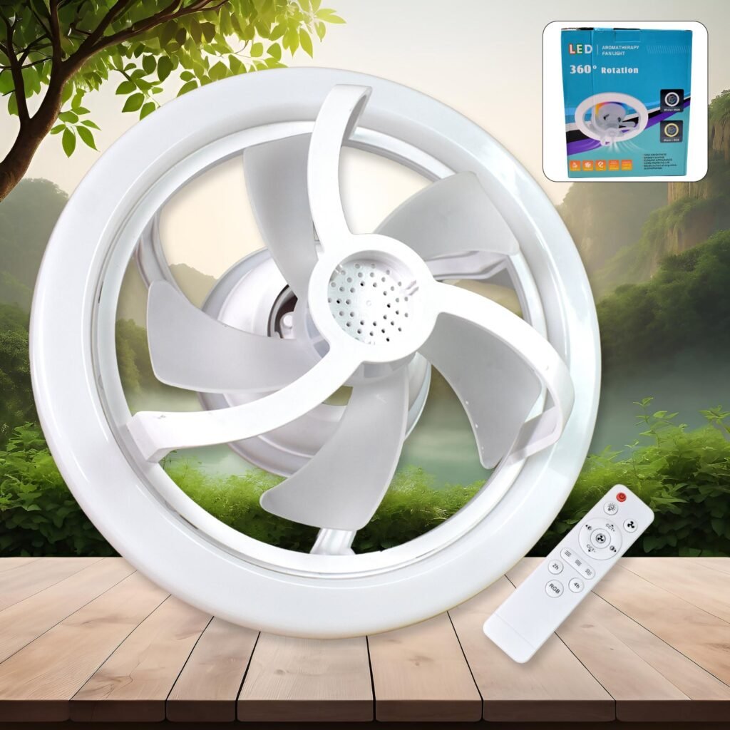 Smart Ceiling Fan - 360 - Rotation & LED Light | VoltDesk