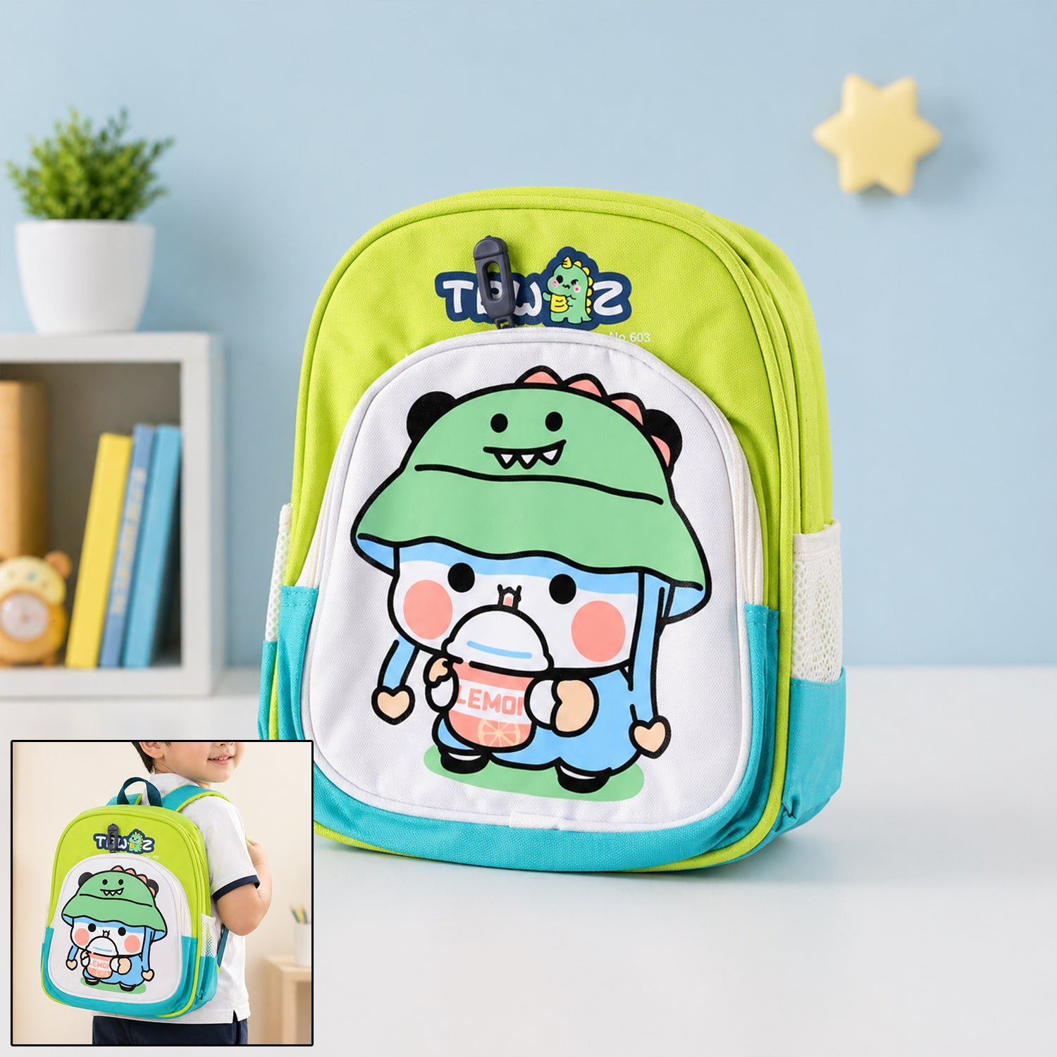 Kids Sling Backpack – Lightweight Cartoon Design for Daily Use