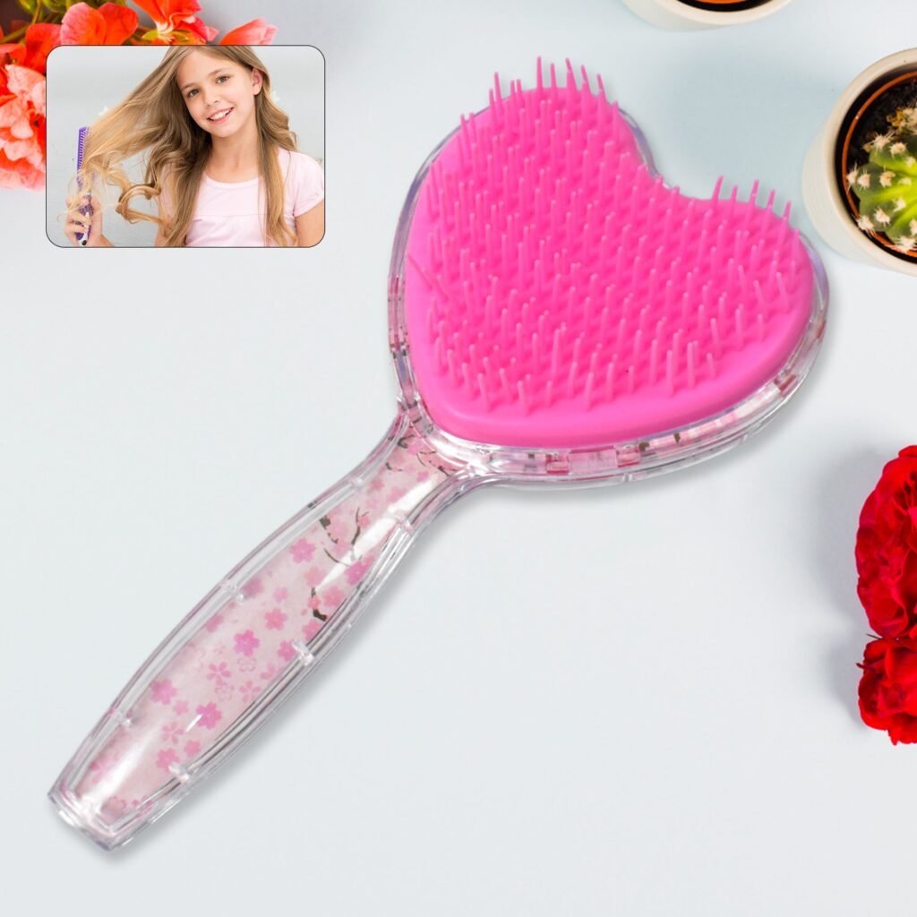 Heart Hair Brush - Gentle Detangling & Scalp Massage | Calm & Curl