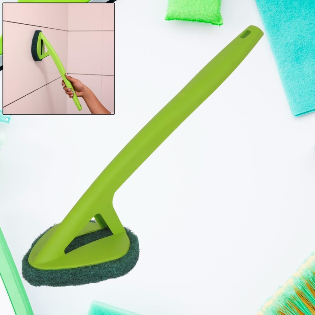 Long Handle Scrubber - Triangular Sponge Pad for Deep Cleaning | Pro Clean