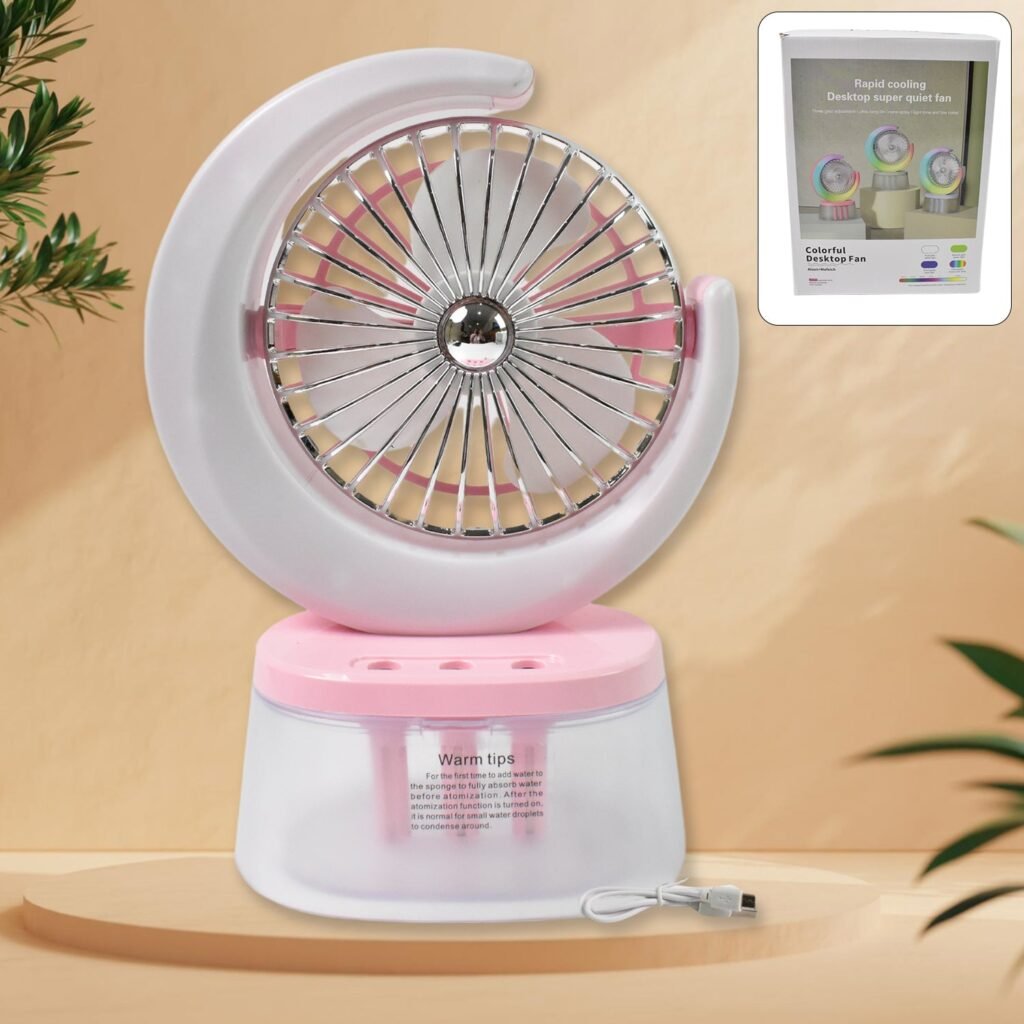 Portable Humidifying Fan - LED Light & USB | Airvanta