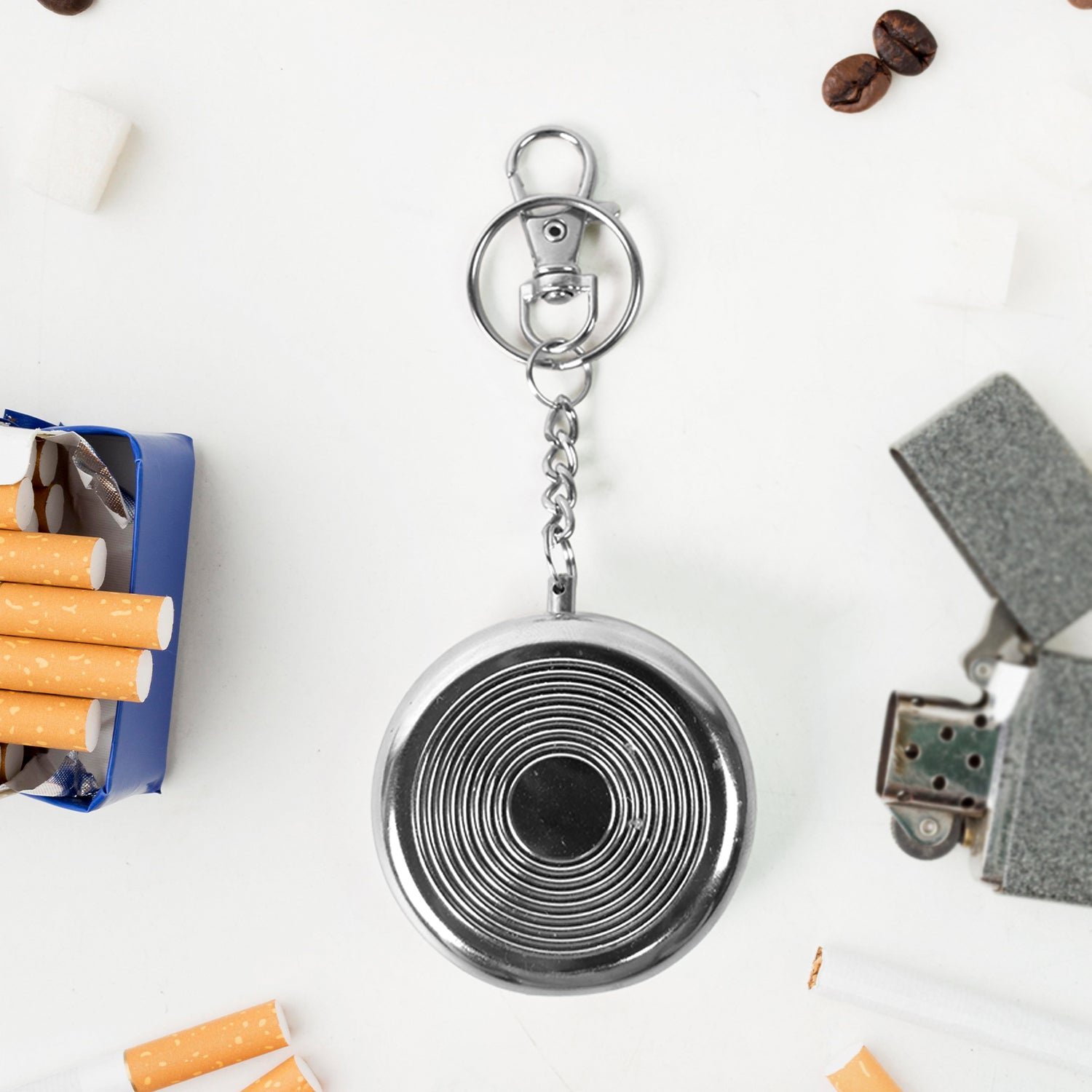 Mini Stainless Steel Ashtray – Portable with Secure Lid for Travel - Image 4
