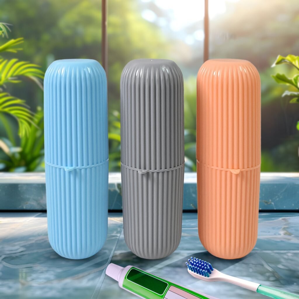 Travel Toothbrush Holder - 3 Pc Multicolor Kit | Konvex