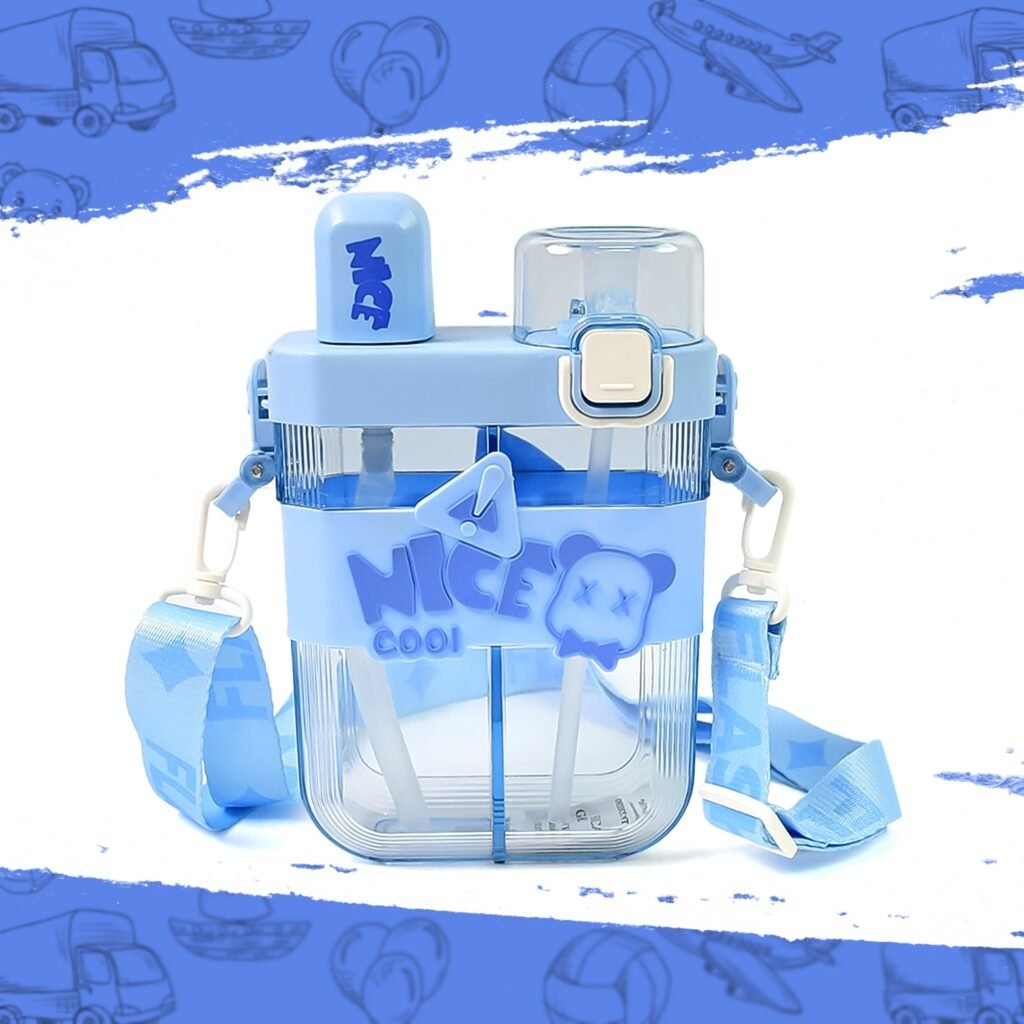 Kids Water Bottle with Dual Compartments - Straw & Strap | Own Hydrate