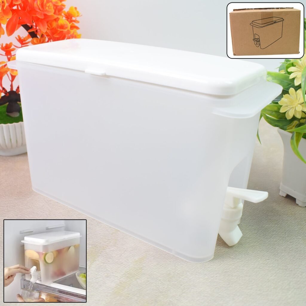 Water Dispenser Jug 3.5L with Faucet - Refrigerator Safe | Indo Glow