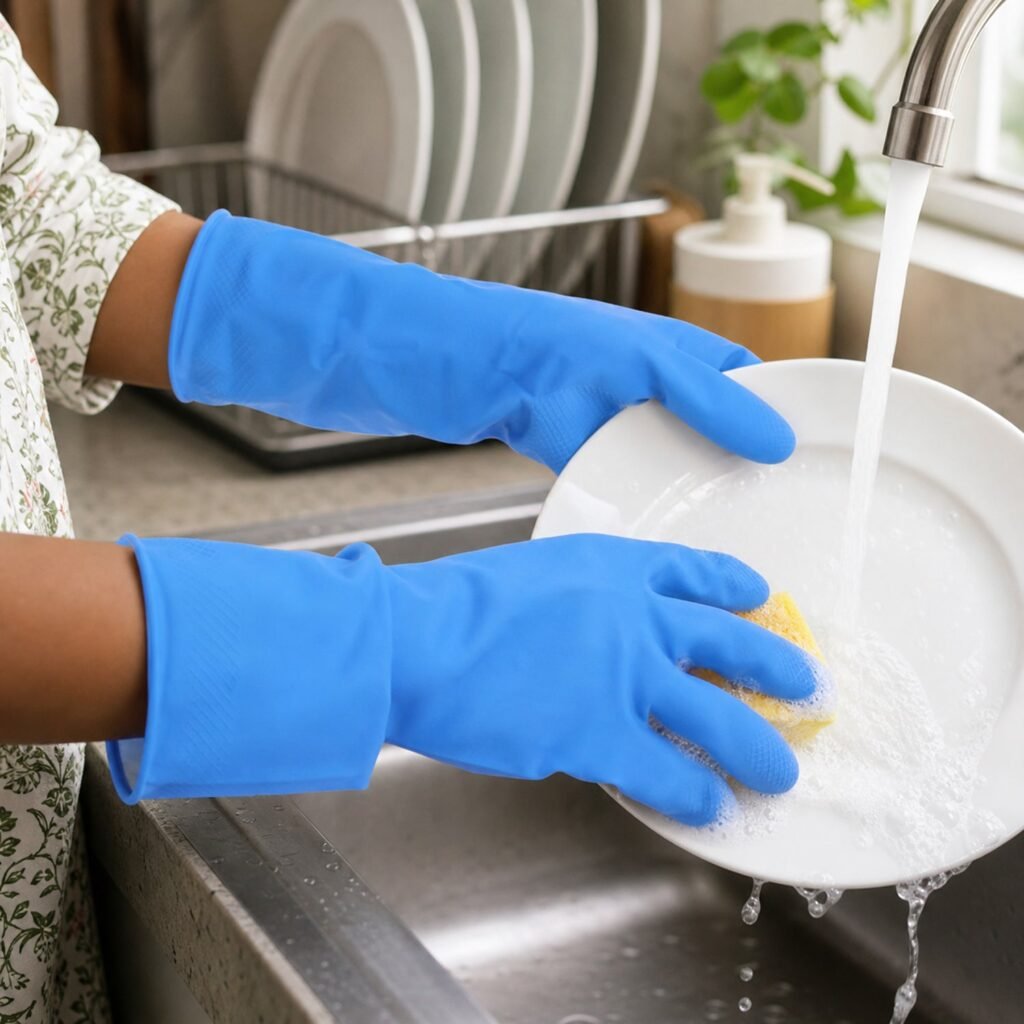 Rubber Cleaning Gloves – Reusable and Waterproof for Household Tasks