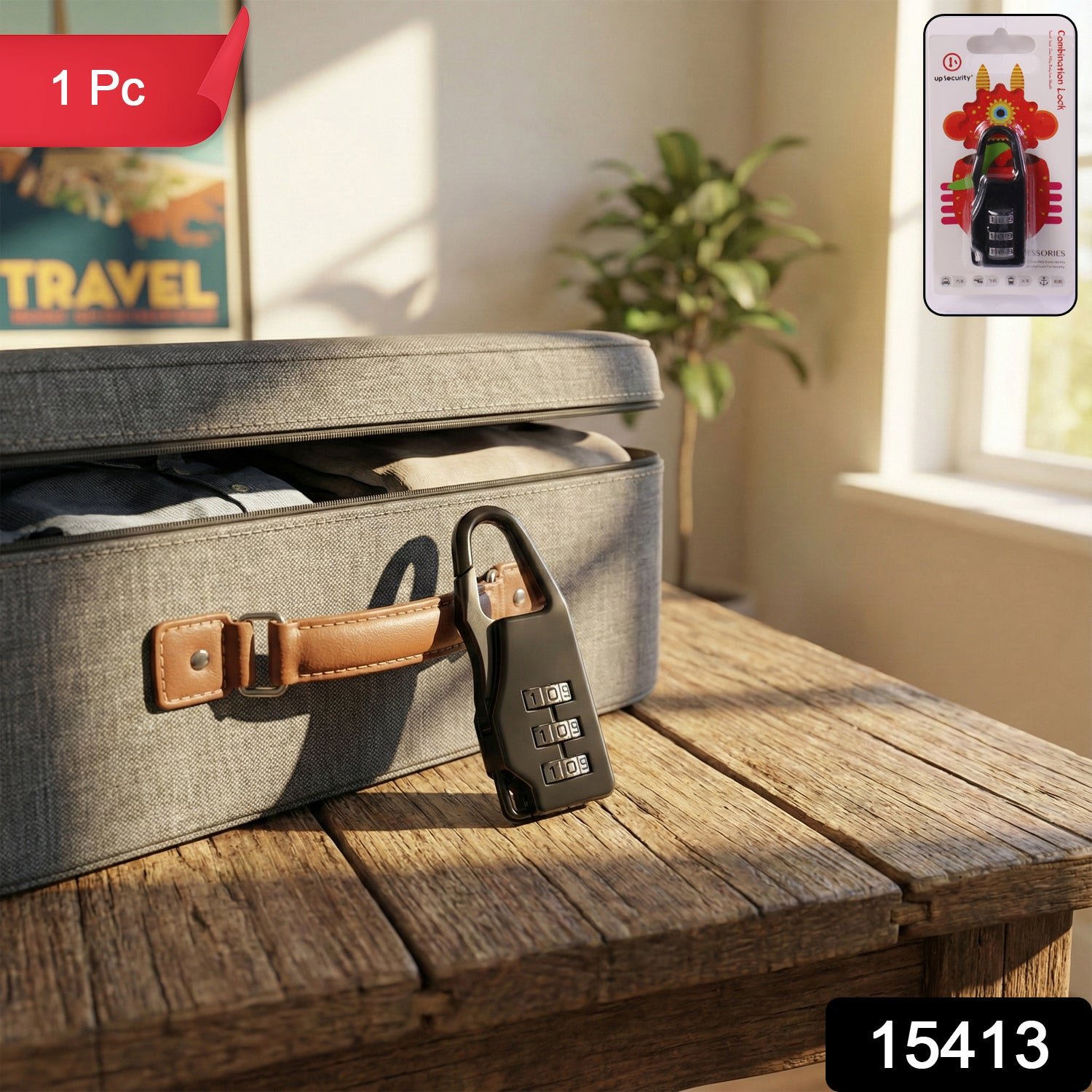 3-Digit Combination Travel Lock – Secure Keyless Luggage Lock - Image 2
