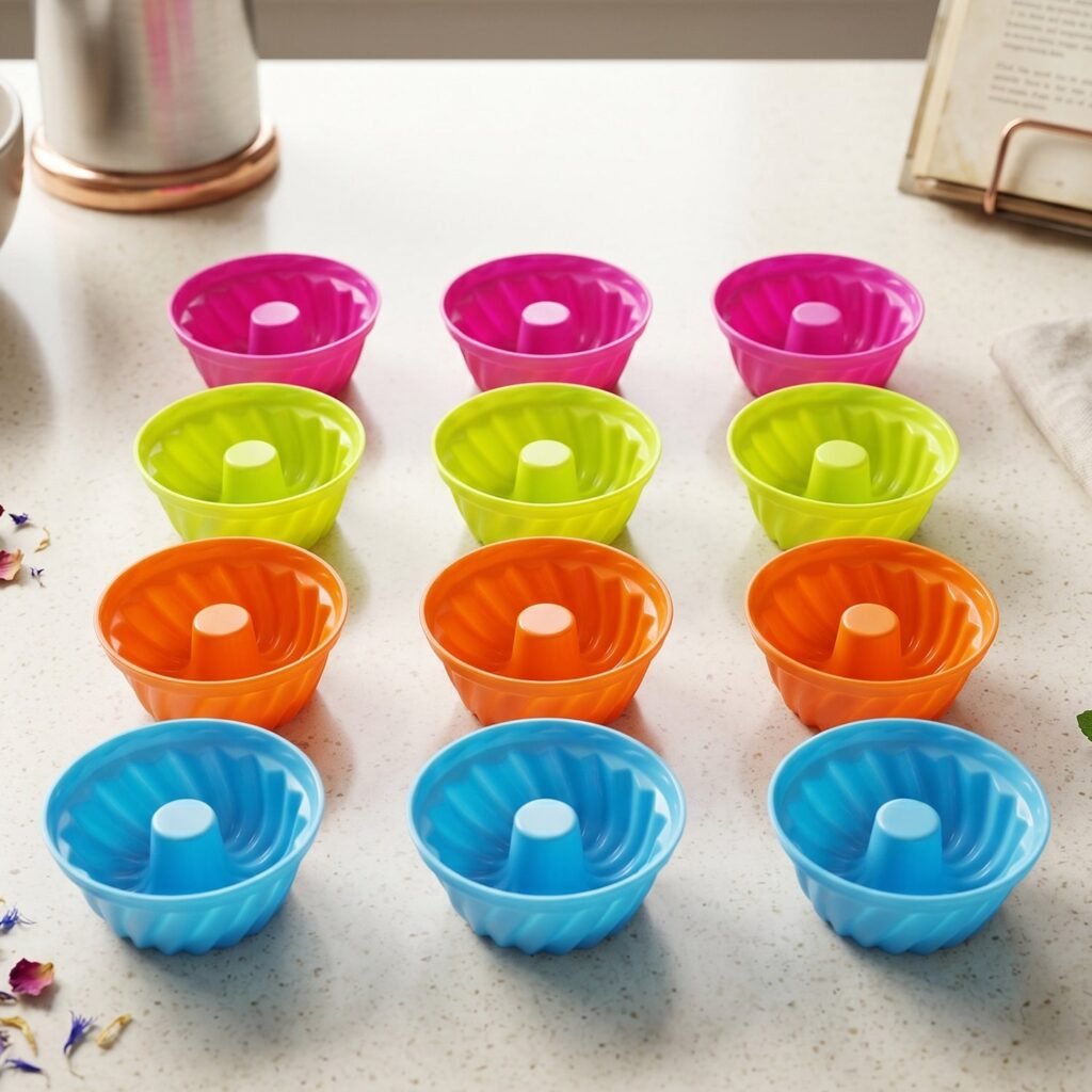 Reusable Silicone Cupcake Mould Set – Non-Stick & Heat-Resistant