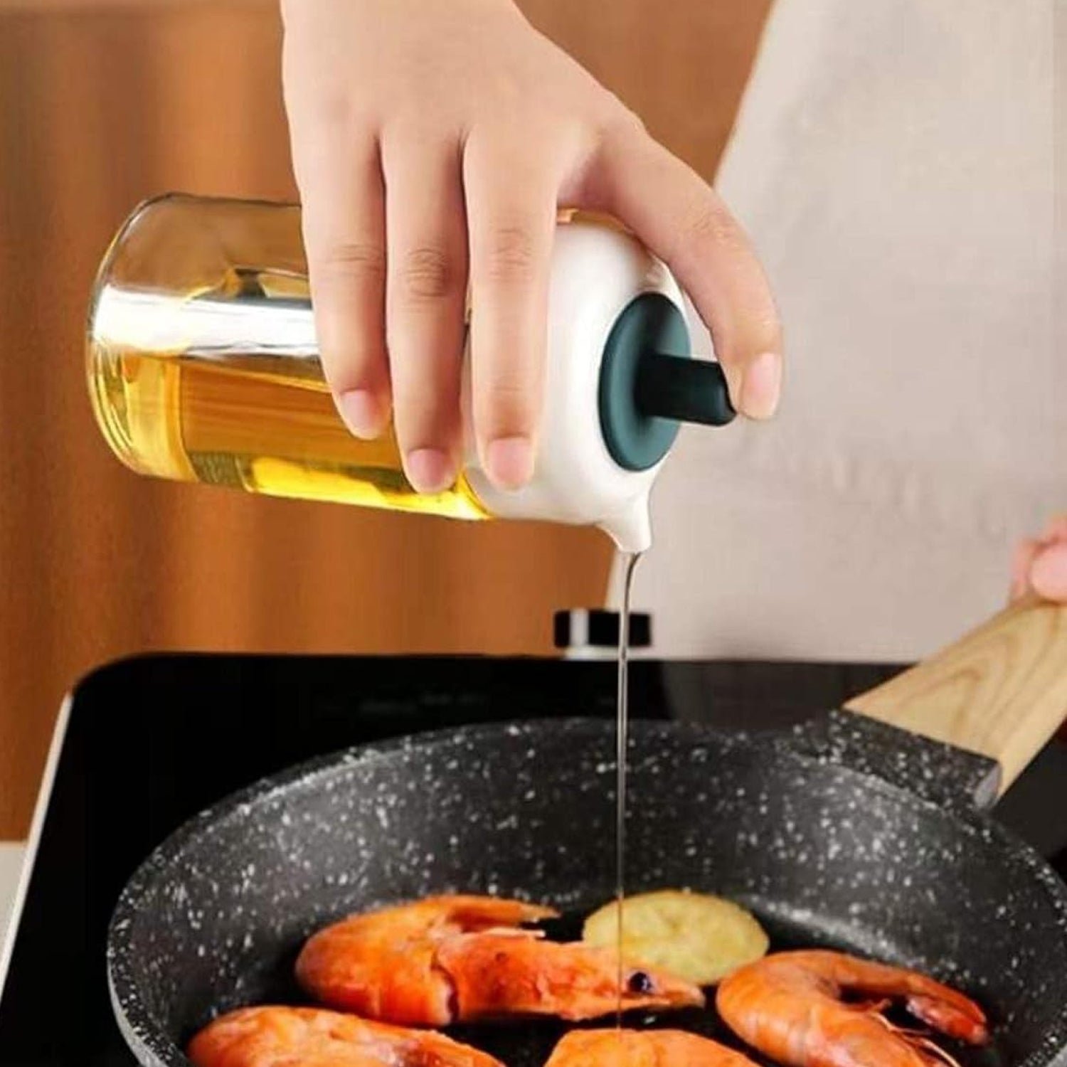 Glass Oil Dispenser with Brush - Borosilicate Kitchen Bottle | Own Hydrate - Image 4