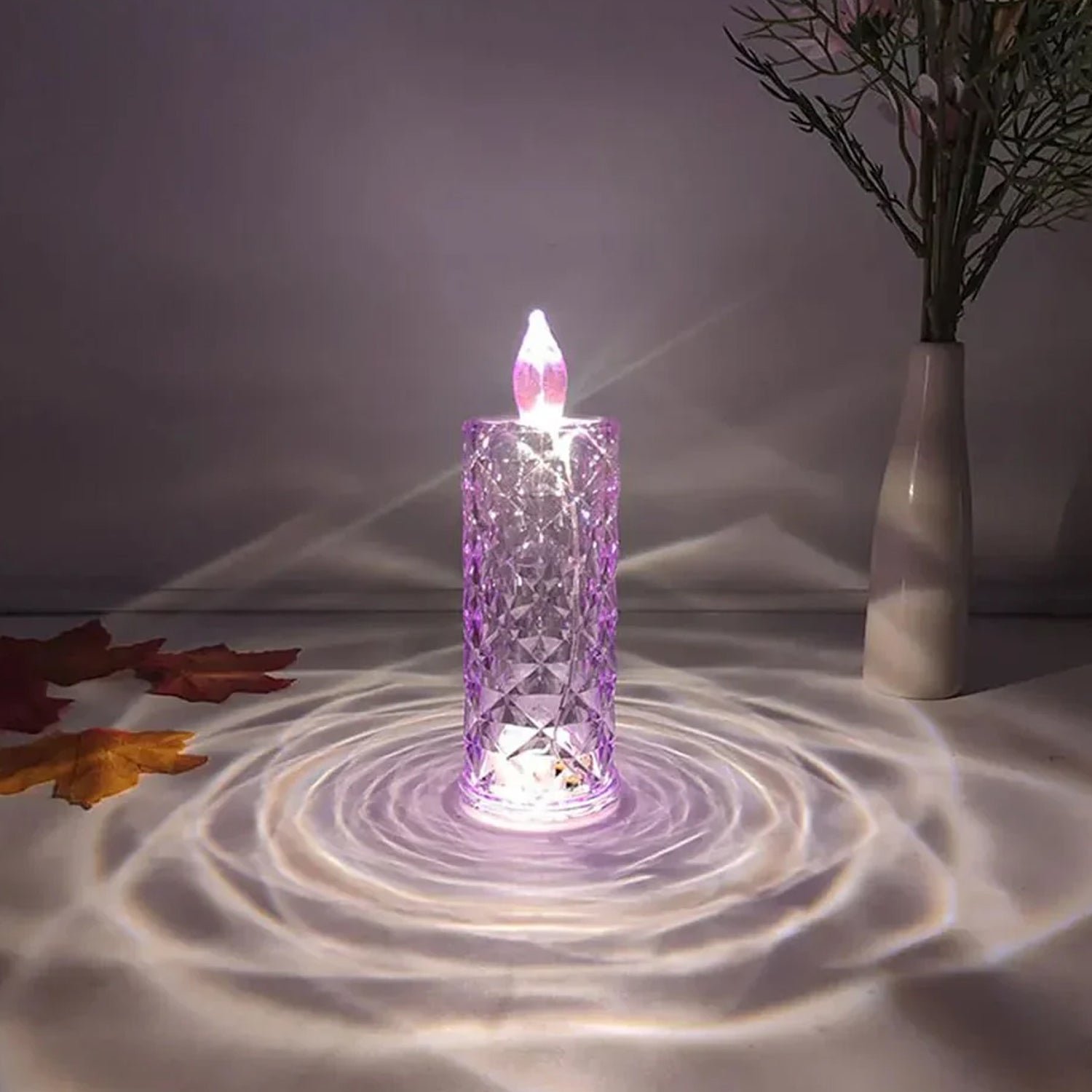 Crystal Candlelight – Multicolor Decorative Candle for Diwali | Styleva - Image 4