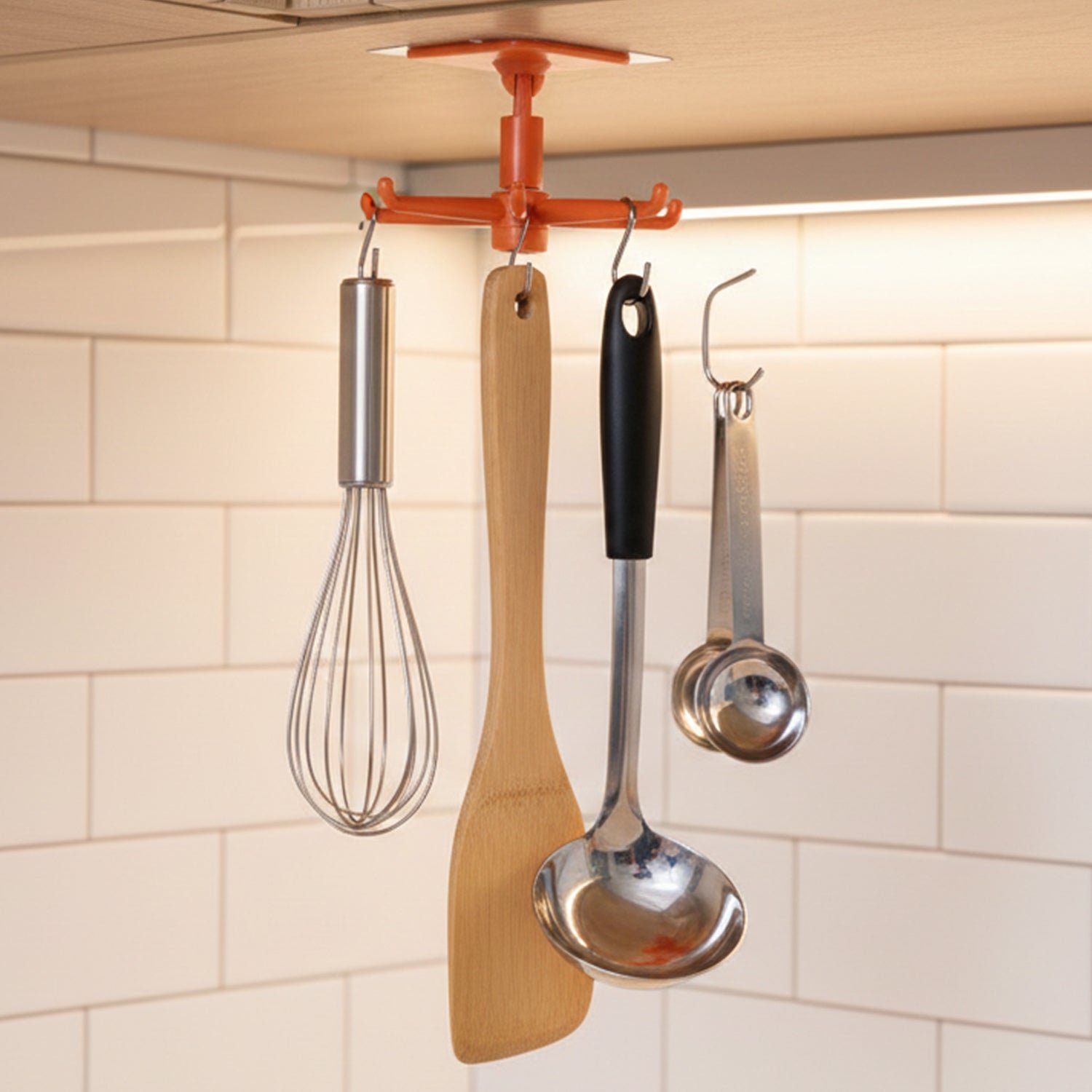Rotating Kitchen Utensils Hook Stand – Space-Saving Wall Organizer - Image 3