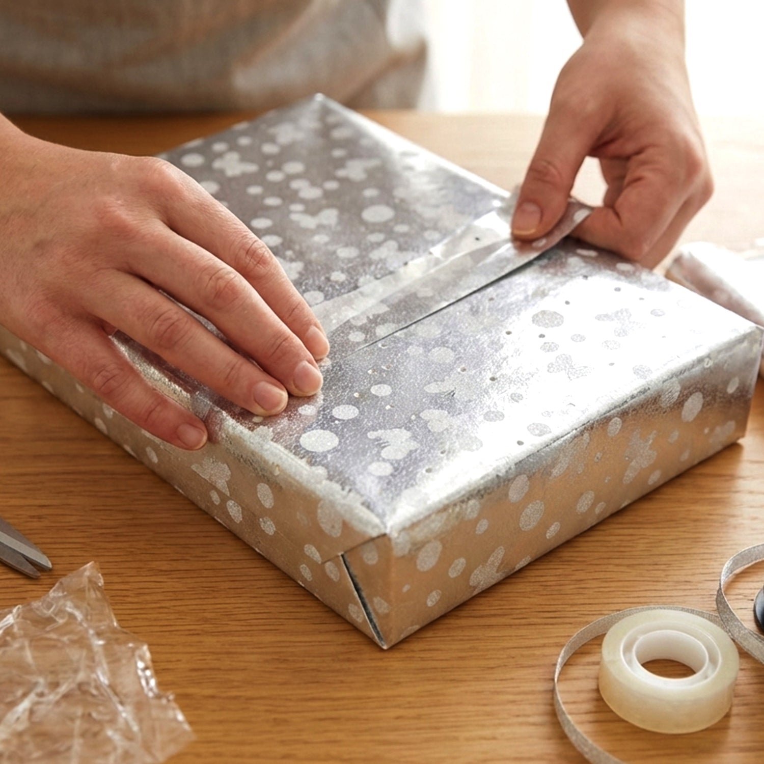 Silver Decorative Gift Wrapping Paper Sheets – 20 Pieces Premium Pack - Image 3