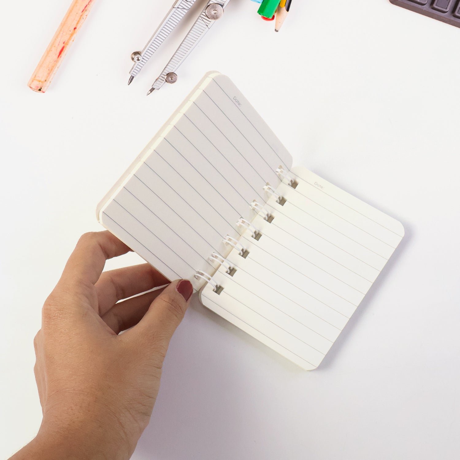 Mini Spiral Bound Pocket Notebook – Compact Artistic Writing Diary - Image 4
