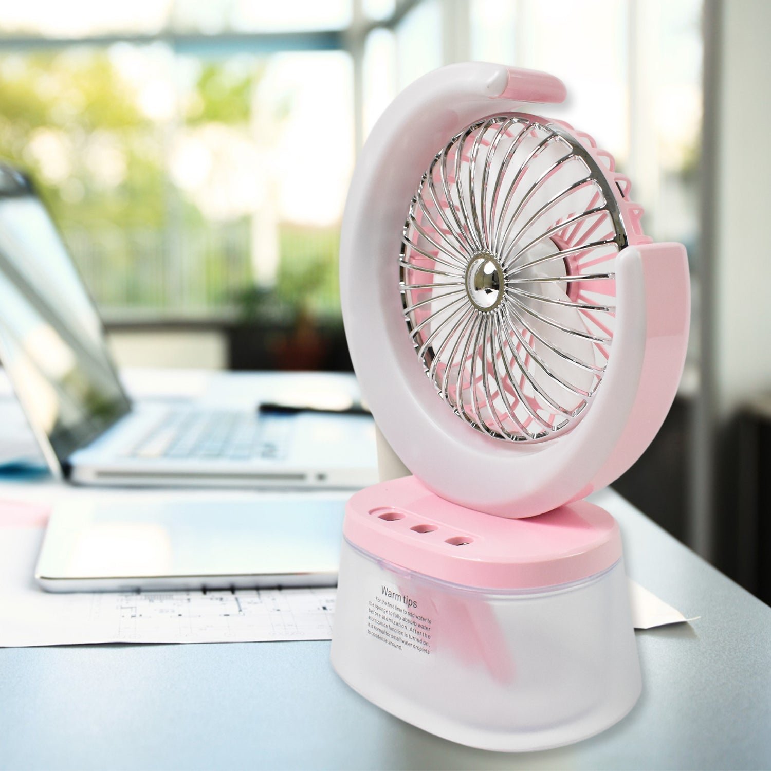 Portable Humidifying Fan - LED Light & USB | Airvanta - Image 3