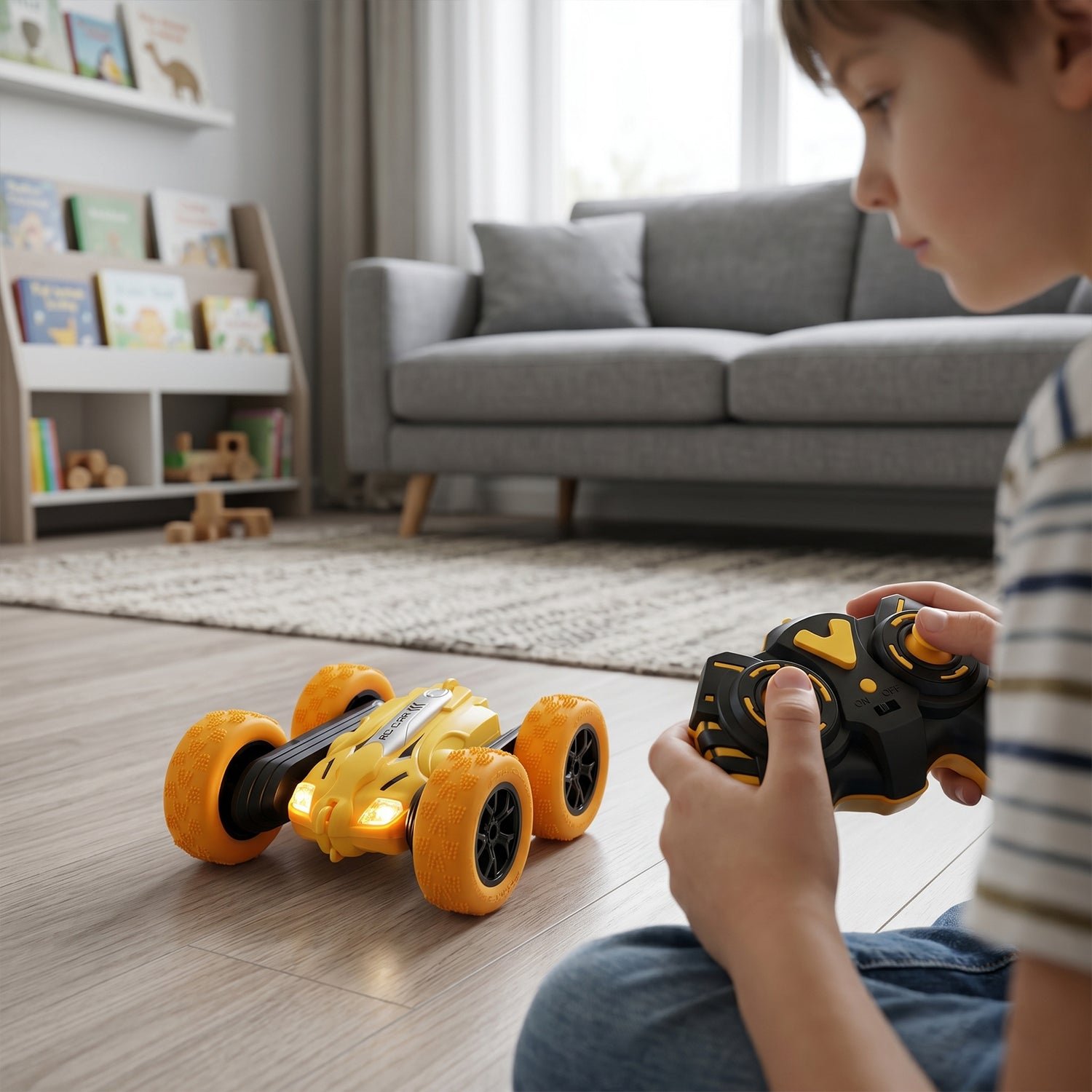 Remote Control Double Flip Stunt Car – High-Speed Fun with Lights - Image 5