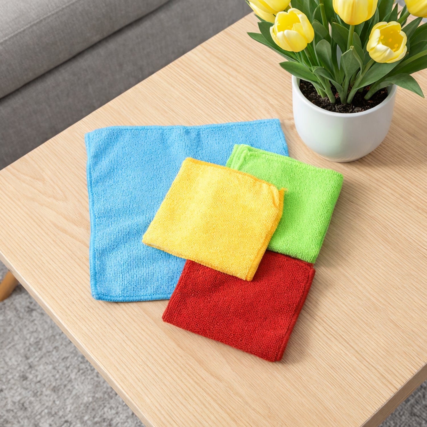 Microfiber Cleaning Cloths – 4-Pack Lint-Free Multipurpose Towels - Image 4