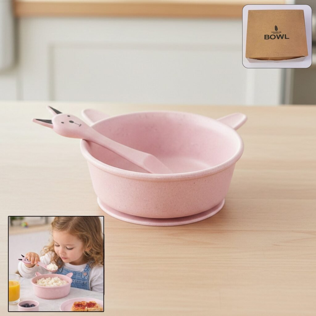 Kids Feeding Bowl with Spoon – Safe & Lightweight 240ML Set