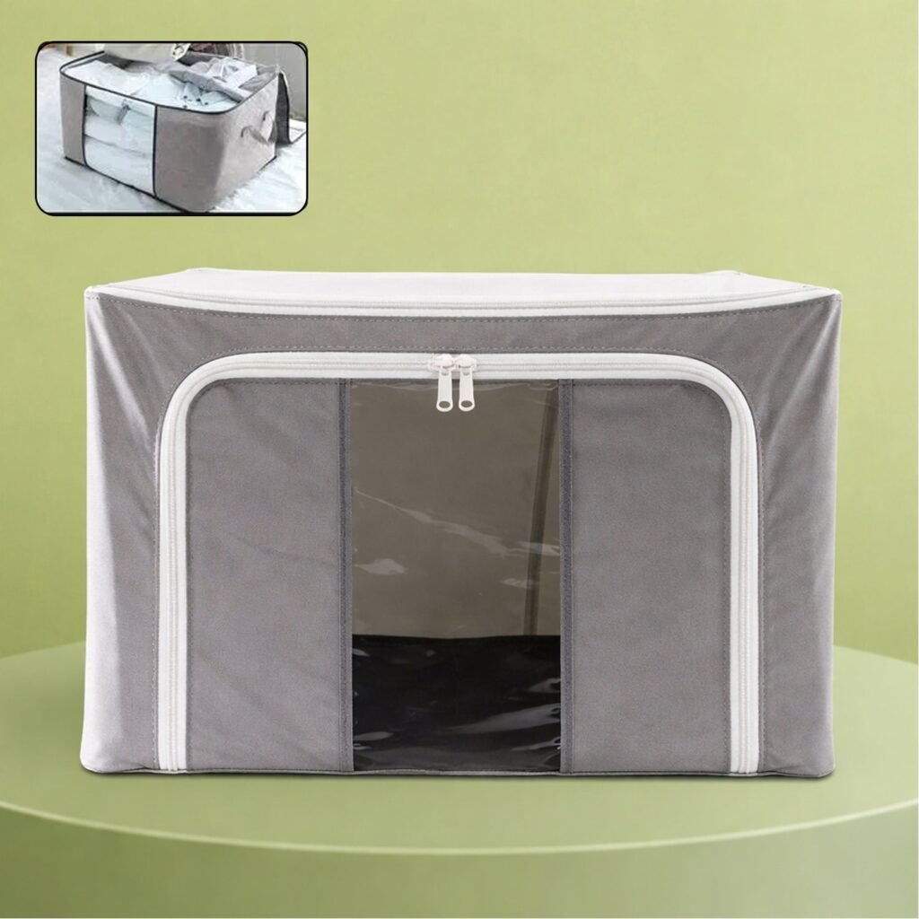 Foldable Storage Bag – 66L Steel Frame Clothes Organizer | Organivo