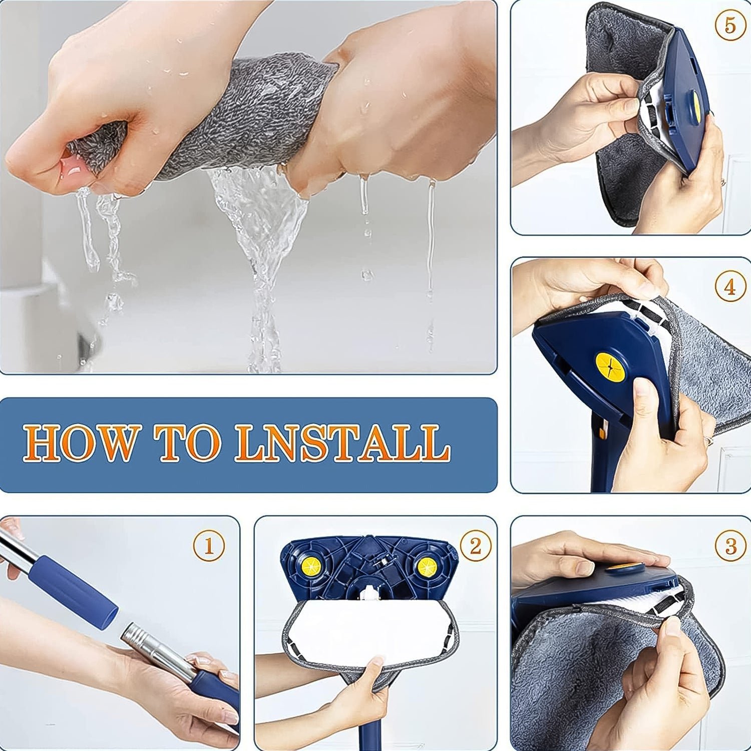 Triangle Mop - 360 - Rotatable, Extendable Handle | Storenzo - Image 4