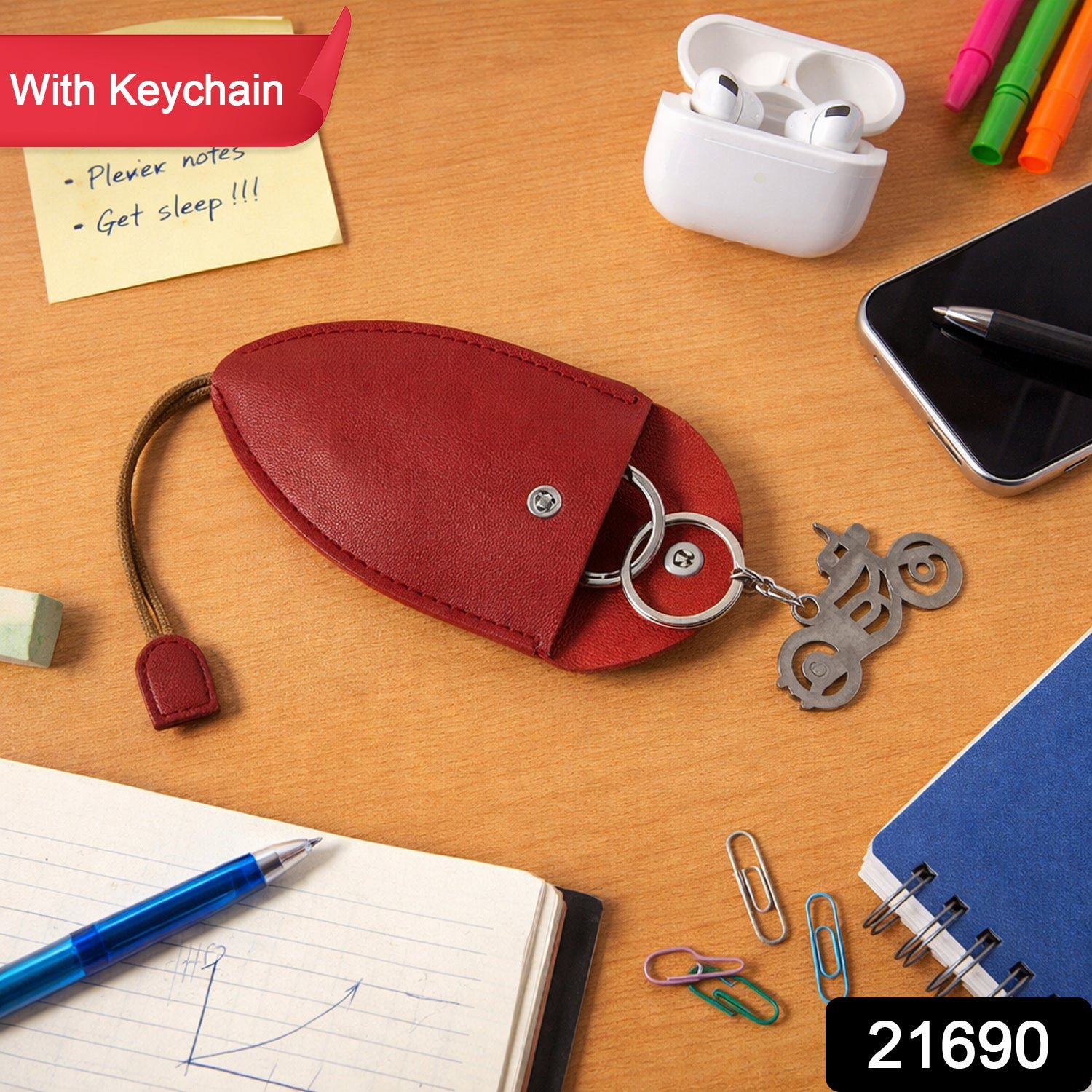 Compact Keyholder Pouch – Stylish Secure Key Organizer with Snap Button - Image 2