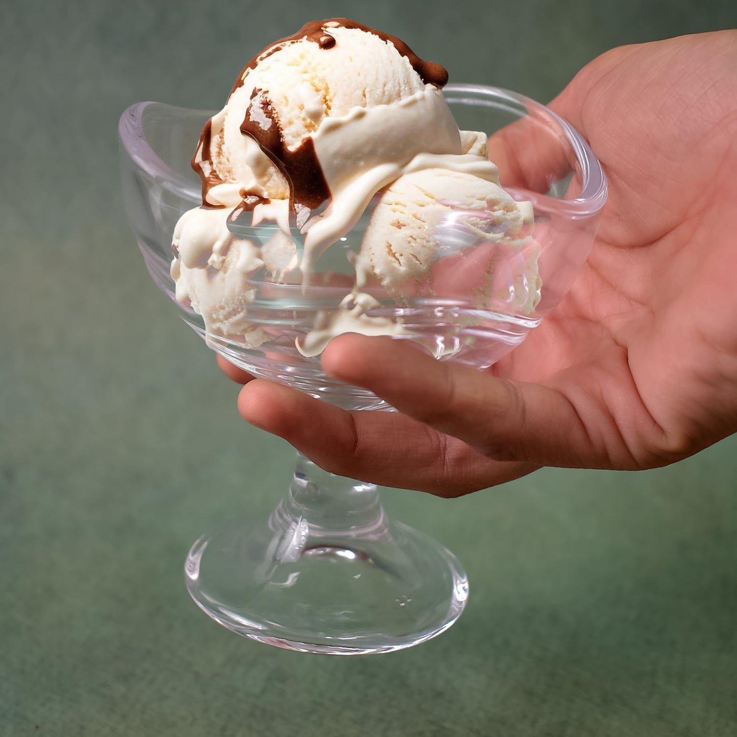 Glass Dessert Bowls - Elegant Footed Set for Ice Cream & Sweets | Indo Glow - Image 4