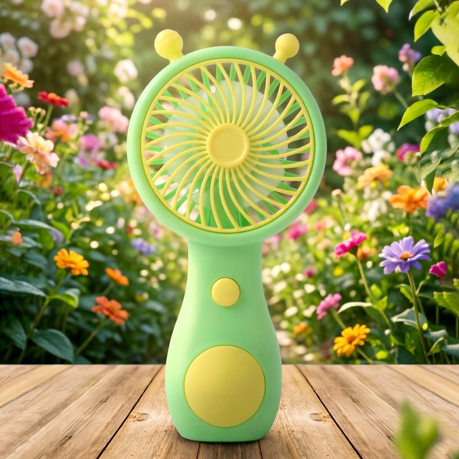 Rechargeable Mini Handheld Fan – Cute Cartoon USB Portable Cooler - Image 3