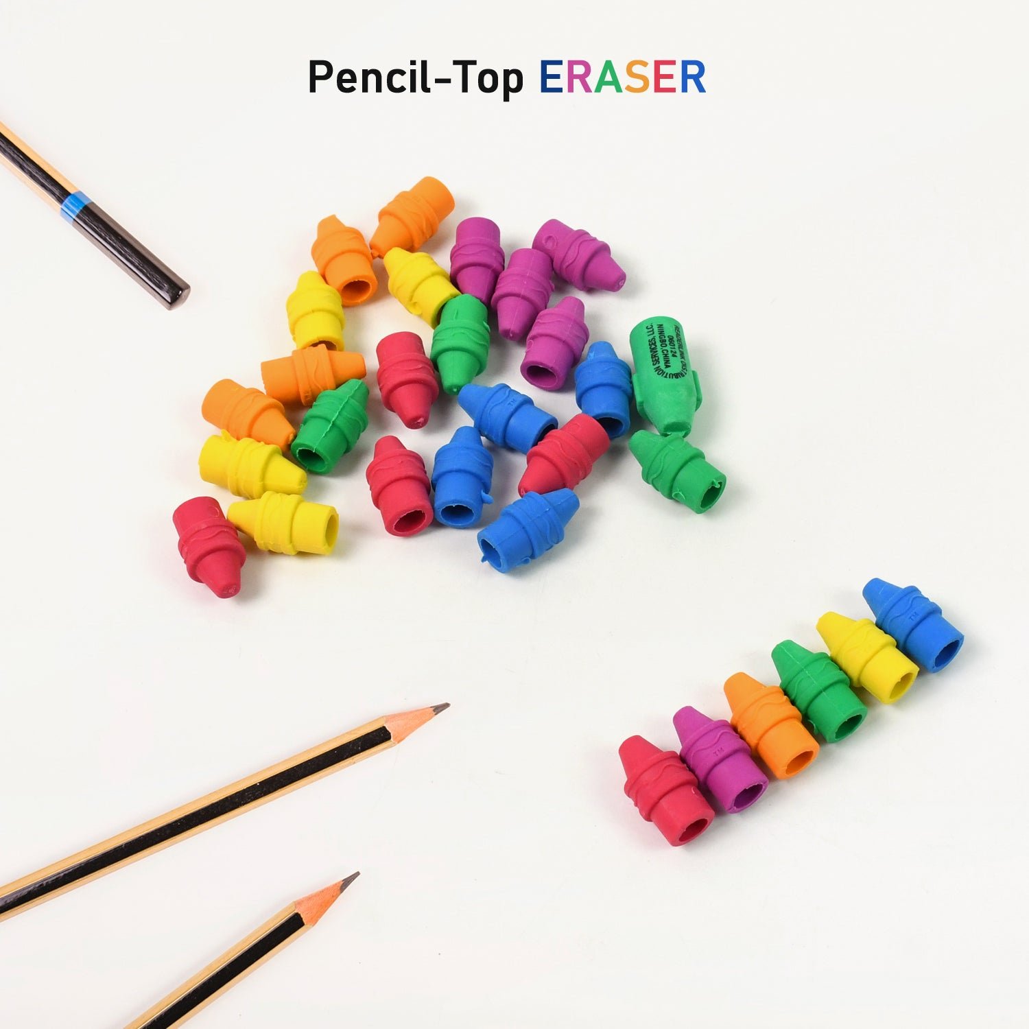 Pencil Top Erasers - Colorful Rubber for Kids' School | Writezo - Image 3