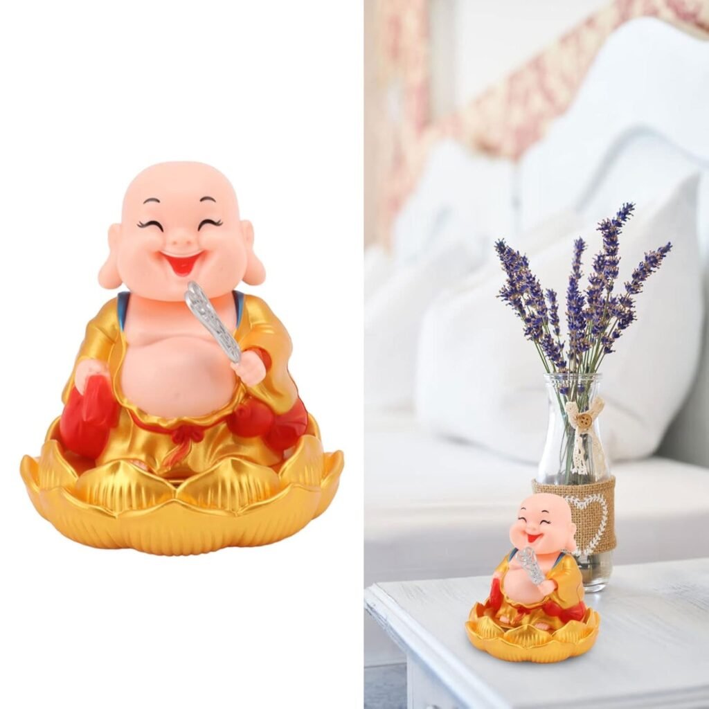 Solar Buddha Car Ornament - Nodding Dashboard Decor | Velvet Wheels