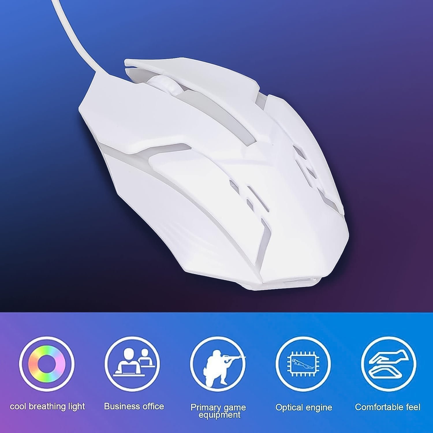 Wired Gaming Mouse - Ergonomic RGB Lighting for Gamers | Indo Glow - Image 4